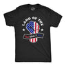 Mens Land of the Red White and Blue T Shirt Awesome Fourth Of July Patriotic Fist Graphic Tee for Guys