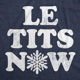 Mens Le Tits Now T Shirt Funny Offensive Xmas Party Boob Song Joke Tee For Guys