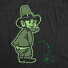 Mens Leprechaun Peeing Glitter Tshirt Funny Offensive Saint Patrick's Day Pararde Novelty Tee For Guys