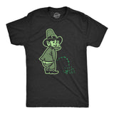 Mens Leprechaun Peeing Glitter Tshirt Funny Offensive Saint Patrick's Day Pararde Novelty Tee For Guys