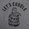 Mens Lets Cuddle T Shirt Funny Sarcastic Snake Graphic Valentines Day Tee For Guys