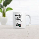 Leveled Up to Daddy Mug Funny Father's Day Video Game Controller Graphic Novelty Coffee Cup-11oz