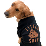 Dog Shirt Little Shit Tee Funny Puppy Poop Novelty Graphic Pet Shirt For Dogs