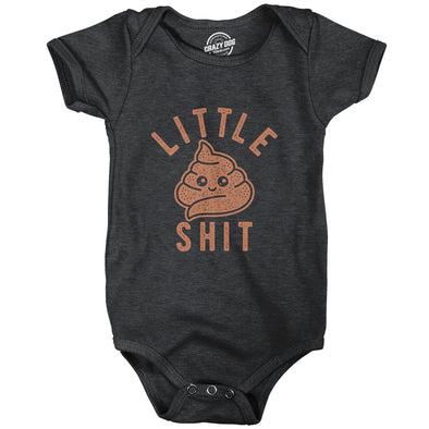 Baby Bodysuit Little Shit Tee Funny Poop Novelty Graphic Jumper For Infants