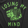 Mens Losing My Mind T Shirt Funny Halloween Headless Zombie Tee For Guys