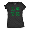 Womens Love Clover Glitter Tshirt Cute Saint Patrick's Day Parade 4 Leaf Graphic Novelty Tee For Ladies