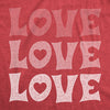 Womens Love Love Love Hearts Tshirt Cute Valentines Day Tee