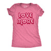 Womens Love Love Love Tshirt Cute Hearts Valentines Day Graphic Novelty Tee For Ladies