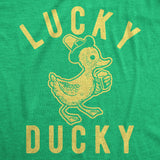 Mens Lucky Ducky Tshirt Funny Saint Patrick's Day Parade Beer Drinking St. Paddy's Novelty Tee For Guys