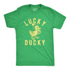 Mens Lucky Ducky Tshirt Funny Saint Patrick's Day Parade Beer Drinking St. Paddy's Novelty Tee For Guys