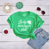 Womens Lucky Shenanigans Shirt Funny Saint Patricks Day Parade Tee