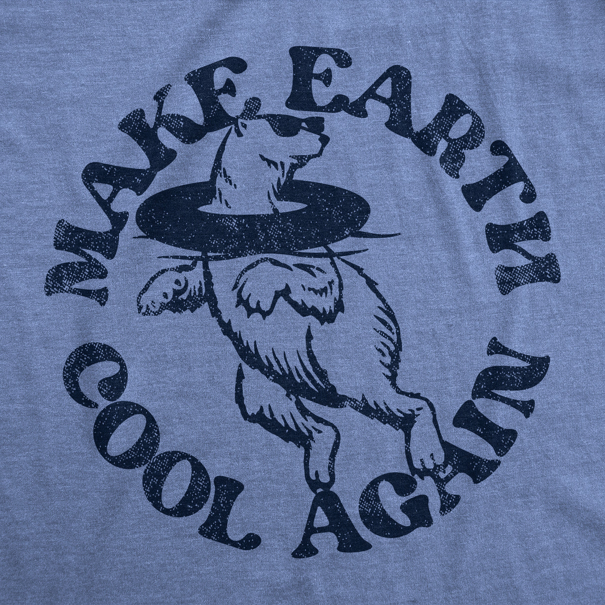 Mens Make Earth Cool Again T Shirt Funny Polar Bear Inner Tube Relaxing Graphic Novelty Tee for Guys