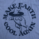 Mens Make Earth Cool Again T Shirt Funny Polar Bear Inner Tube Relaxing Graphic Novelty Tee for Guys