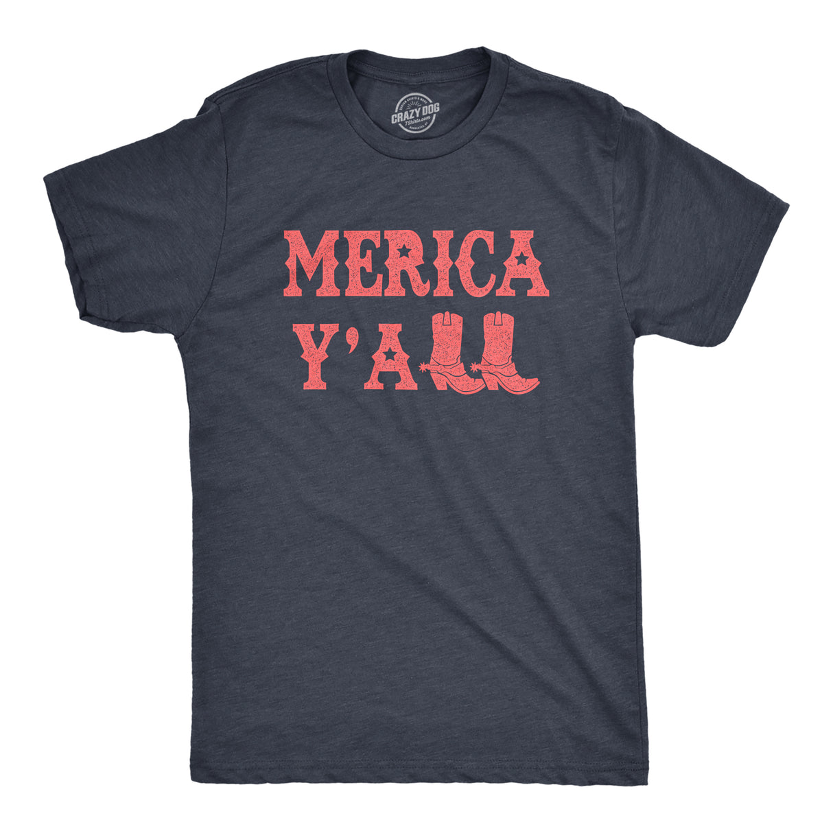 Mens Merica Yall T Shirt Funny Cool Fourth Of July Party Patriotic Cowboy Tee For Guys