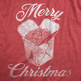 Mens Merry Christmas Takeout T Shirt Funny Delicious Xmas Lo Mein Tee For Guys