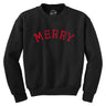 Merry Crewneck Sweatshirt Funny Cute Xmas Spirit Cheer Lovers Longsleeve