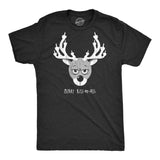 Mens Merry Kiss My Ass T Shirt Funny Offensive Rude Xmas Reindeer Middle Finger Tee For Guys