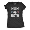 Womens Mom Of Both T Shirt Funny Cute Mother's Day Son And Daughter Tee For Laides