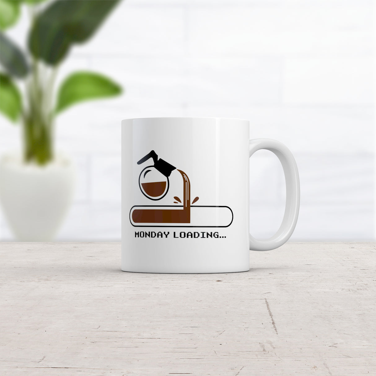 Monday Loading Mug Funny Sarcastic Load Bar Coffee Pot Graphic Novelty Cup-11oz