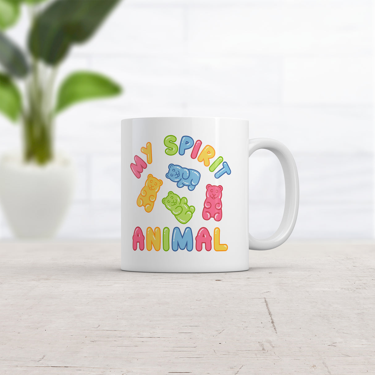 Gummy Bear Spirit Animal Mug Funny Candy Graphic Novelty Coffee Cup-11oz
