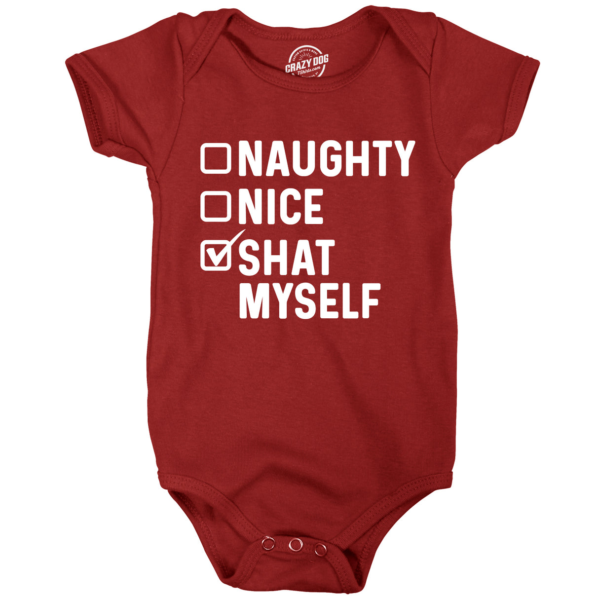 Naughty Nice Shat Myself Baby Bodysuit Funny Xmas Santas List Poop Shitty Diaper Jumper For Infants