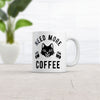 Need More Coffee Cat Mug Funny Crazy Caffeine Kitten Cup-11oz