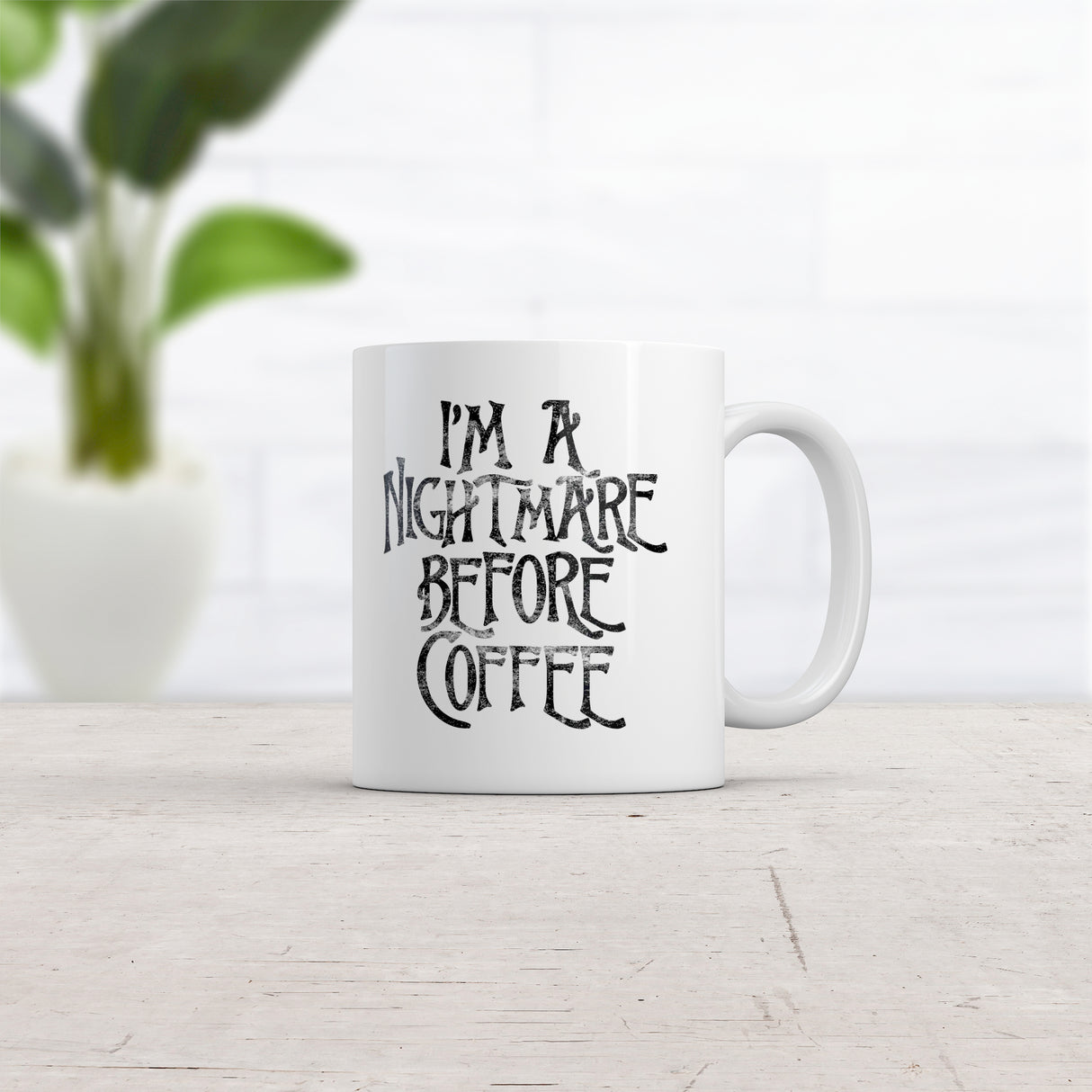 Im A Nightmare Before Coffee Mug Funny Halloween Movie Novelty Cup-11oz