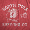 Mens North Pole Brewing Co T Shirt Funny Xmas Beer Company Santa Drinking Tee For Guys