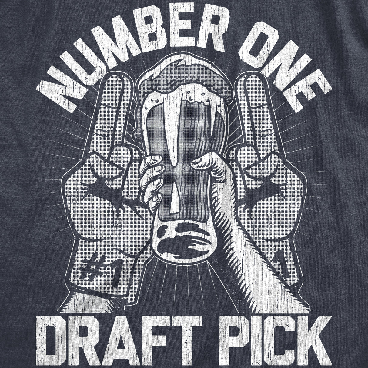 Mens Number One Draft Pick T Shirt Funny Beer On Tap Drinking Tee For Guys