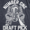 Mens Number One Draft Pick T Shirt Funny Beer On Tap Drinking Tee For Guys