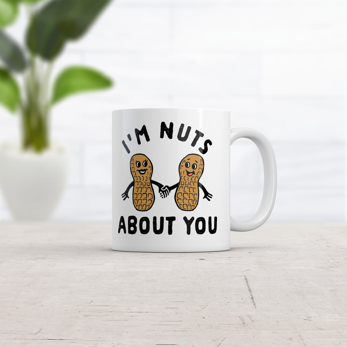 Im Nuts About You Mug Funny Peanut Couple Pun Graphic Novelty Coffee Cup-11oz