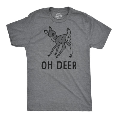 Mens Oh Deer T Shirt Funny White Tailed Doe Butt Joke Tee For Guys
