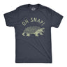 Mens Oh Snap T Shirt Funny Sarcastic Snapping Turtle Joke Tee for Guys