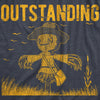 Mens Outstanding T Shirt Funny Silly Scarecrow Joke Tee For Guys