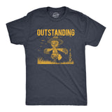 Mens Outstanding T Shirt Funny Silly Scarecrow Joke Tee For Guys