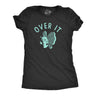 Womens Over It T Shirt Funny Pissed Off Middle Finger Butterfly Tee For Ladies