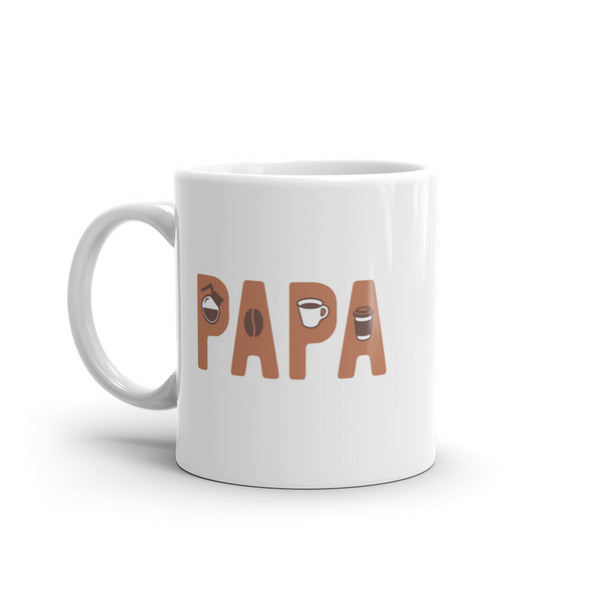 Papa Coffee Mug Funny Cool Father's Day Coffee Bean Roast Novelty Cup-11oz