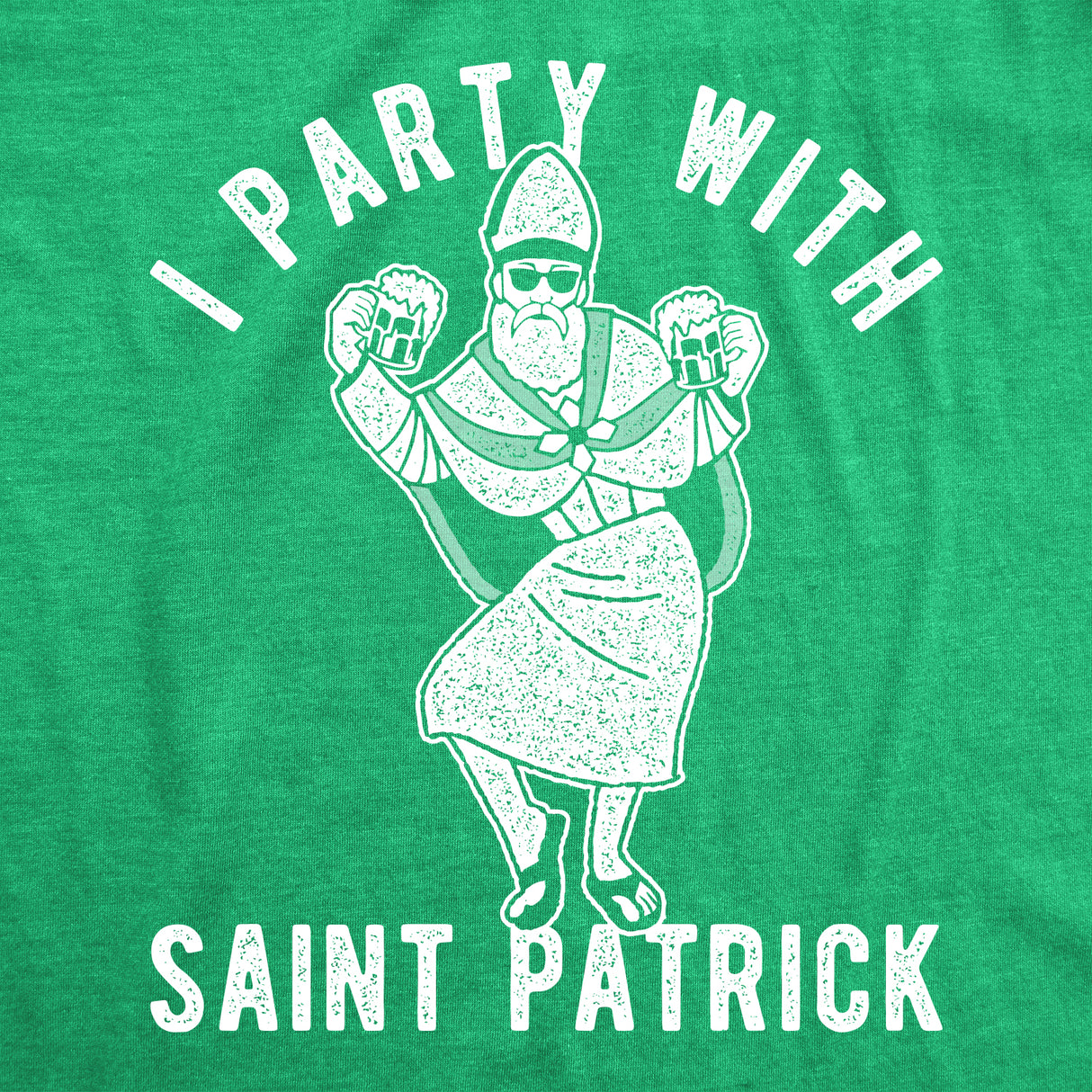 Mens Party With St Patrick T Shirt Funny Saint Patricks Day Parade Drinking Shenanigans Outfit