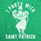 Mens Party With St Patrick T Shirt Funny Saint Patricks Day Parade Drinking Shenanigans Outfit