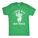 Mens Party With St Patrick T Shirt Funny Saint Patricks Day Parade Drinking Shenanigans Outfit