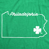 Womens Philadelphia Pennsylvania Saint Patrick's Tshirt Funny St. Paddy's Day Parade Novelty Graphic Tee For Ladies