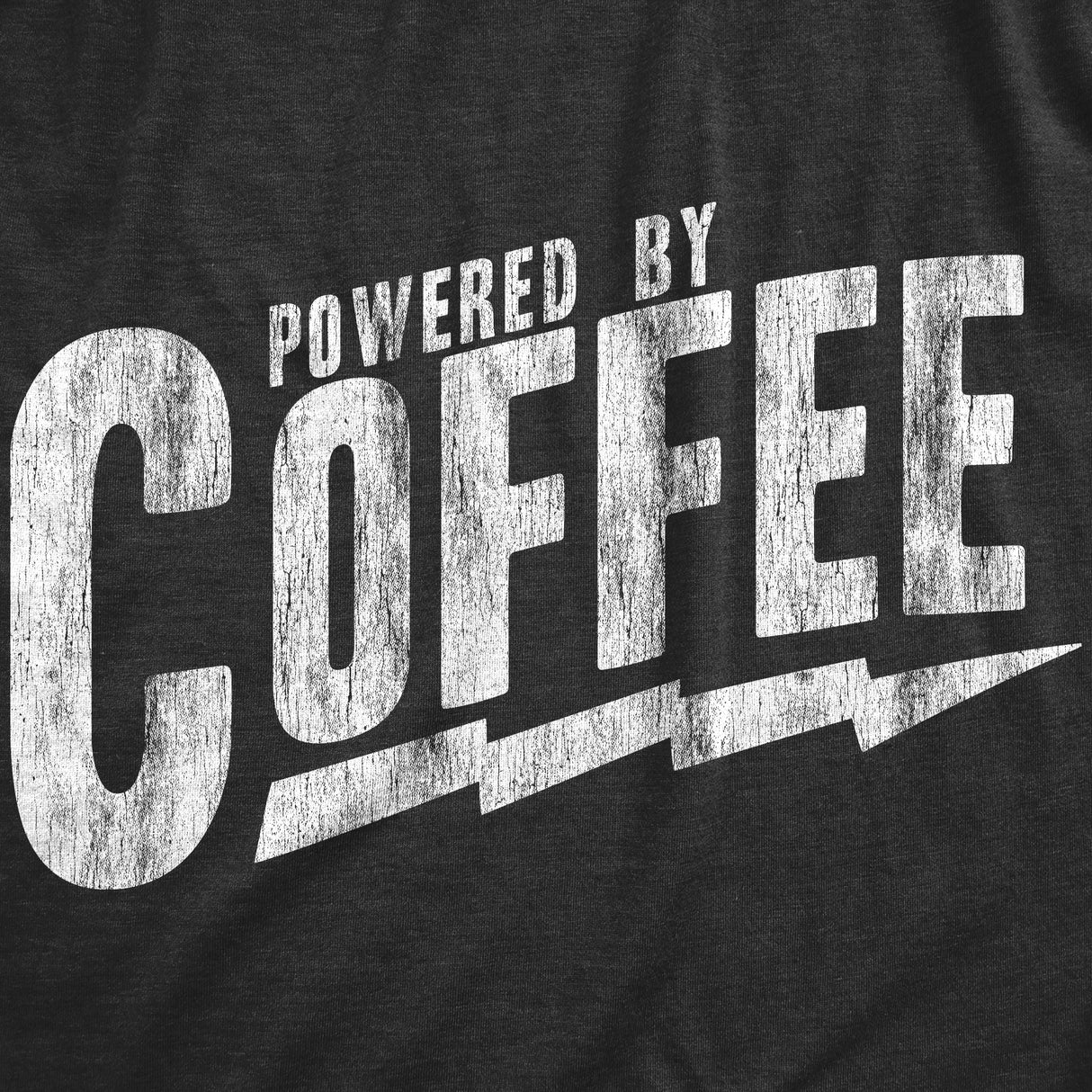 Mens Powered By Coffee T Shirt Funny Sarcastic Cool Saying Vintage Graphic Tee