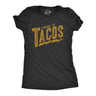 Womens Powered By Tacos T Shirt Funny Sarcastic Vintage Retro Graphic Tee for Girls