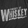 Mens Powered By Whiskey T Shirt Funny Sarcastic Drinking Vintage Retro Graphic Tee
