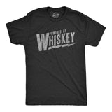 Mens Powered By Whiskey T Shirt Funny Sarcastic Drinking Vintage Retro Graphic Tee