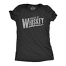 Womens Powered By Whiskey T Shirt Funny Sarcastic Drinking Vintage Retro Graphic Tee