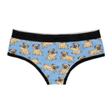 Pugs Womens Panties Cute Pug Puppy Graphic Pet Sexy Underwear For Ladies