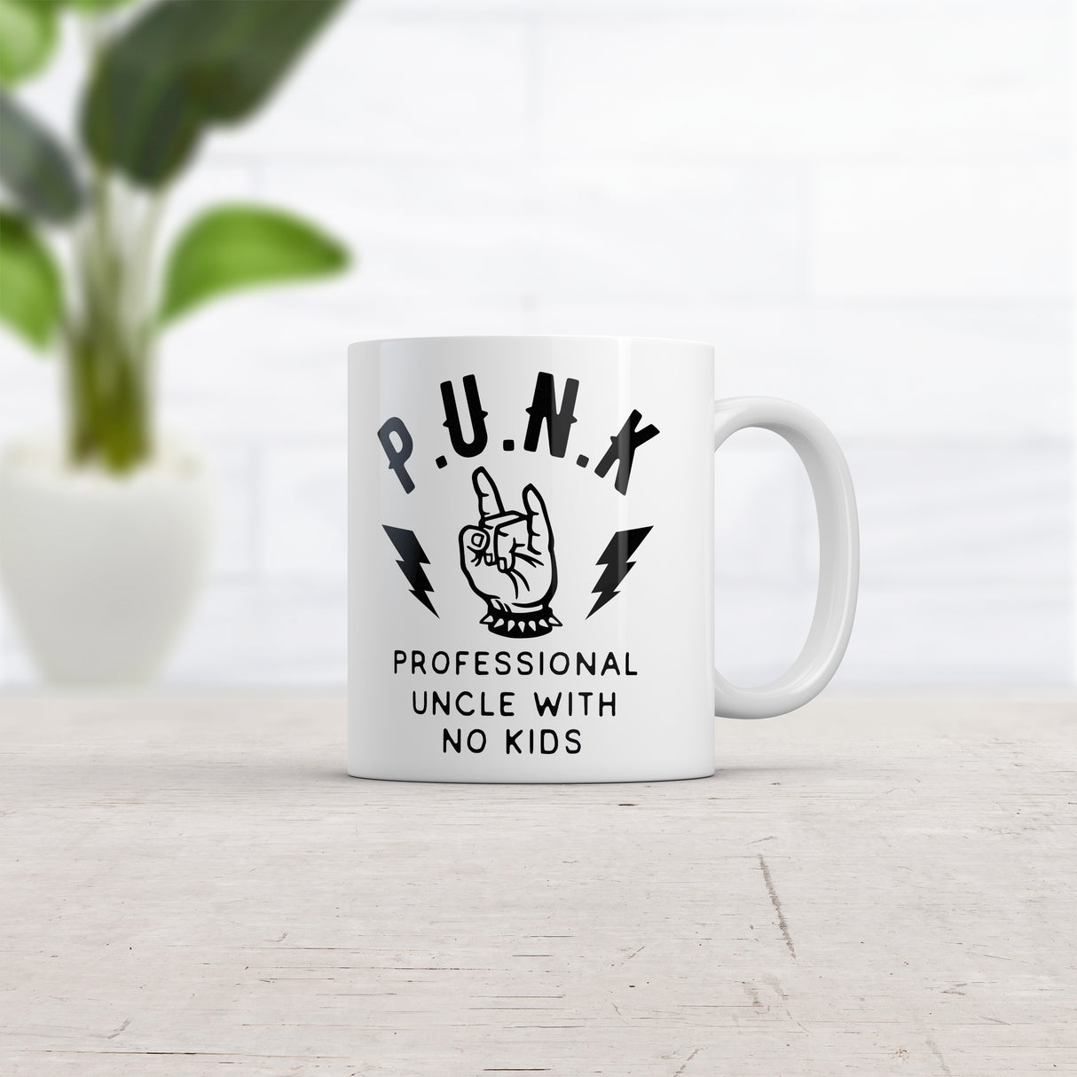 Punk Professional Uncle No Kids Mug Funny Sarcastic Acronym Graphic Novelty Coffee Cup-11oz