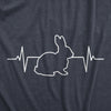 Mens Rabbit Heart Beat T Shirt Funny Cool Easter Bunny Pulse Monitor Tee For Guys