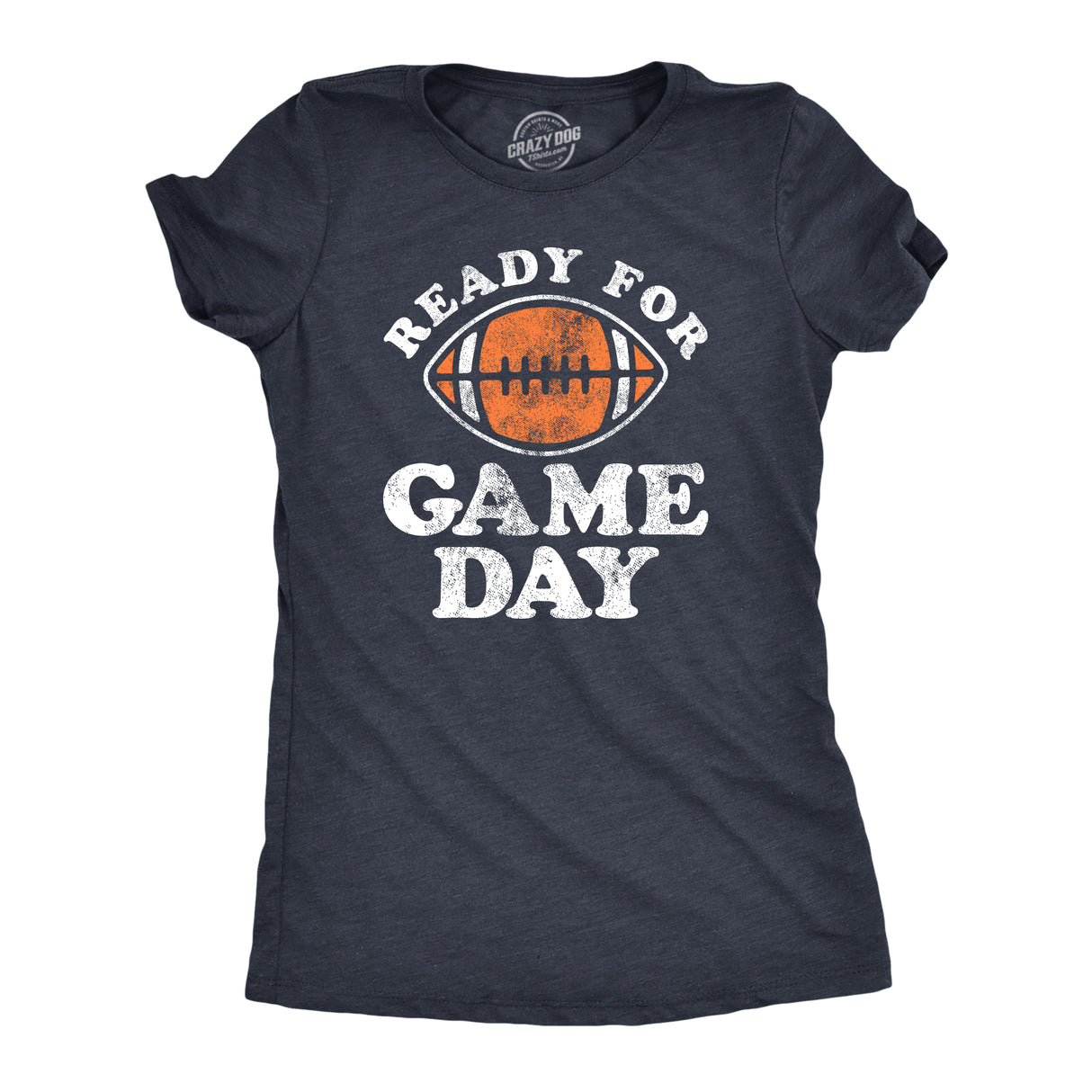 Womens Ready For Game Day T Shirt Funny Football Lovers Gridiron Tee For Ladies